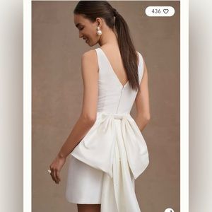 Sachin & Babi Archie V-Neck Back-Bow Mini Dress